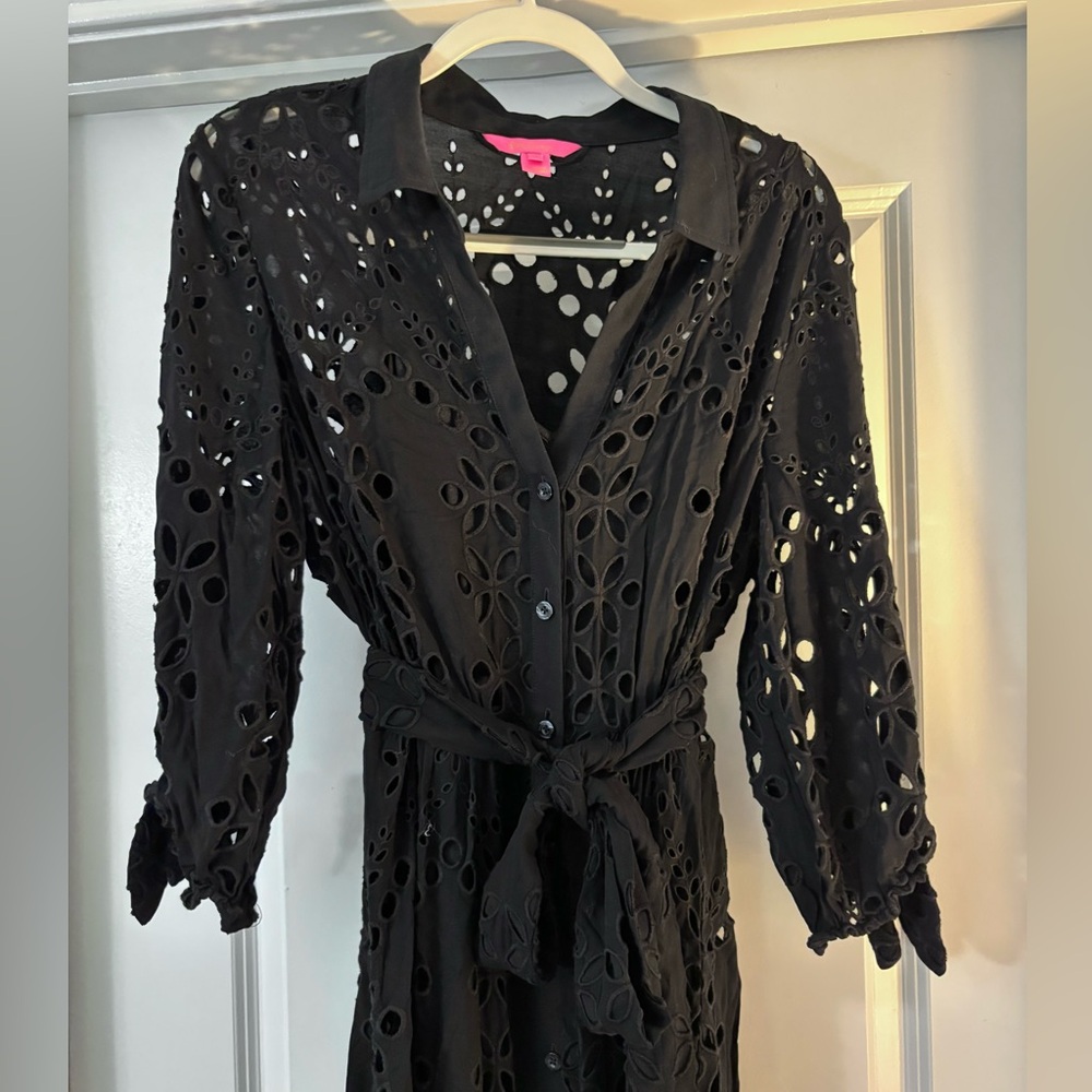 Lilly Pulitzer Amrita Eyelet Midi Dress - Picture 3 of 12